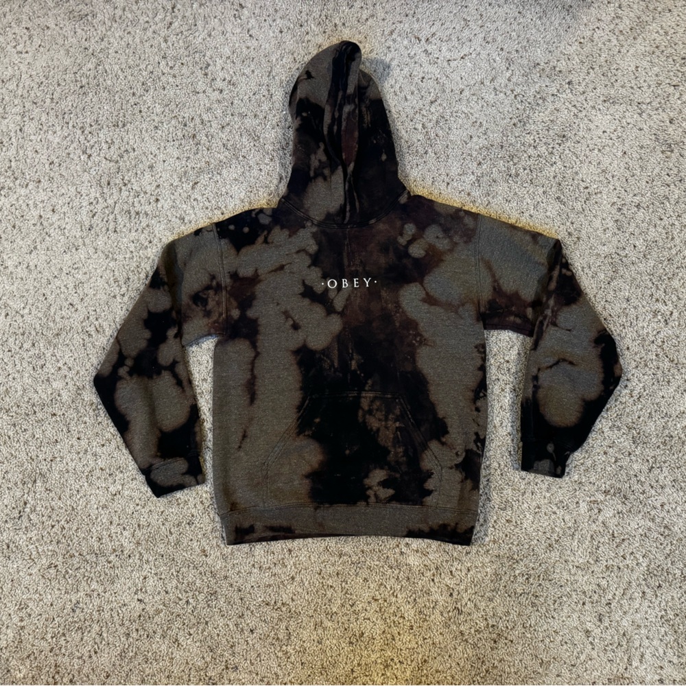 Obey Brown and Black Hoodie
